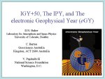 IGY+50, The IPY, and The electronic Geophysical Year (eGY)