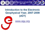 Introduction to the Electronic Geophysical Year, 2007-2008 (eGY)