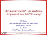 Moving Beyond IGY: An electronic Geophysical Year (eGY) Concept